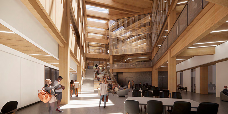 Concept interior render of the new CICS building