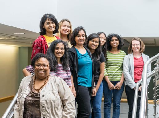 D&I staff with group of students