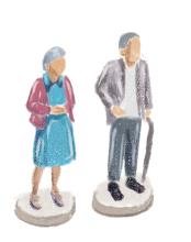 Drawing of elderly couple