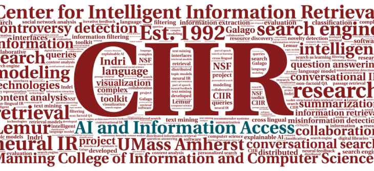 Center for Intelligent Information Retrieval logo and wordcloud