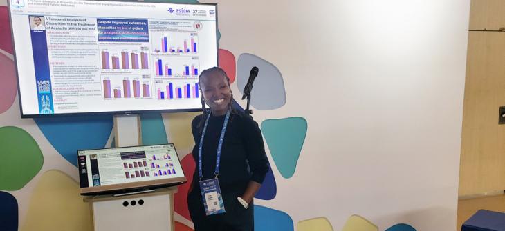 image of purity pugambi presenting research