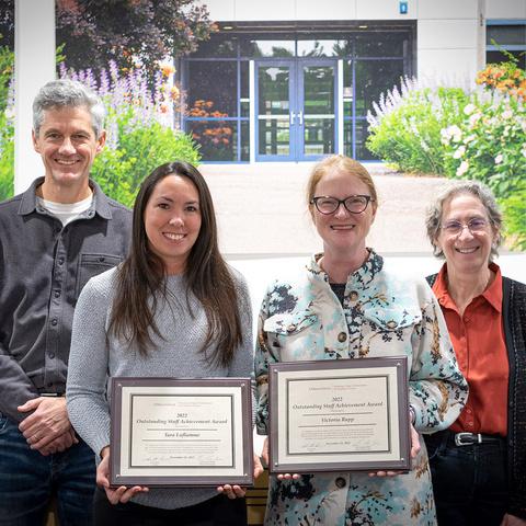 left to right: Erik Learned-Miller, Tara LaFlamme, Vickie Rupp, Laura Haas