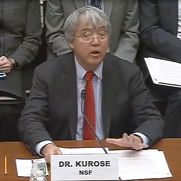 Kurose in 2015 testifying on cybersecurity issues before the Subcommittee on Research and Technology
