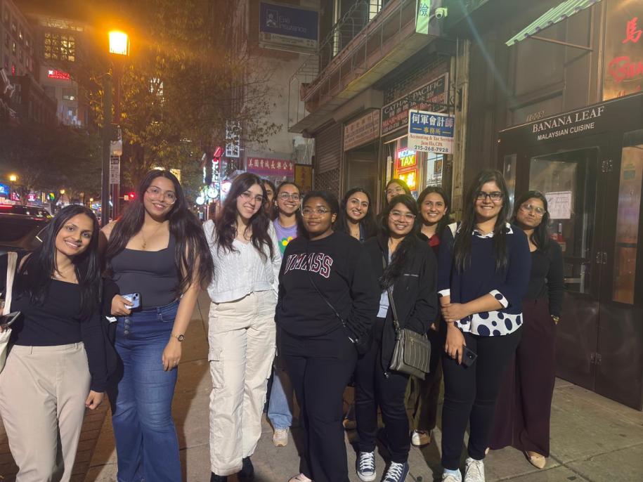 2024 Grace Hopper Celebration attendees joined by alumna Rachana Lingutla '17.